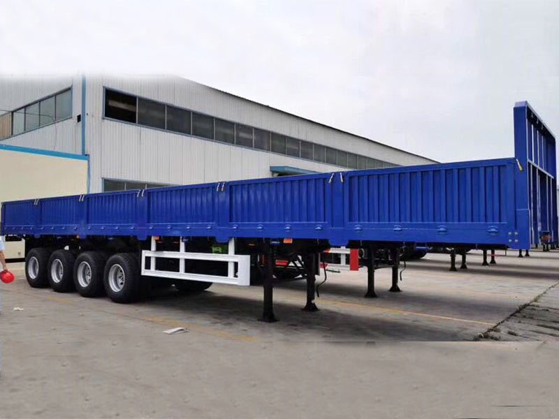 3 Axle 4Axle Dropside Sidewall Semi Trailer