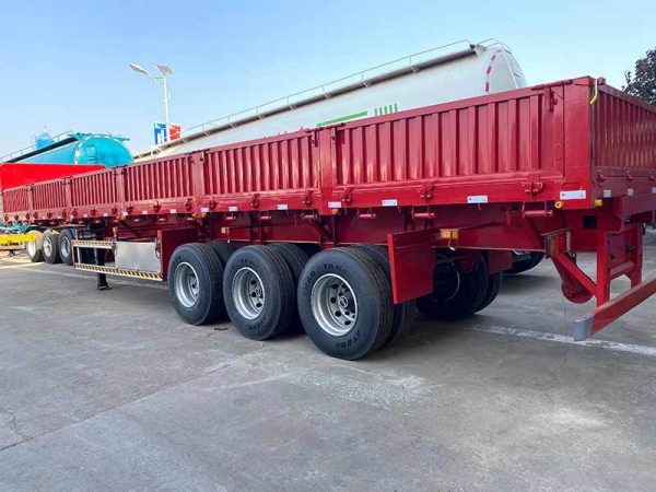 3 Axle 4Axle Dropside Sidewall Semi Trailer